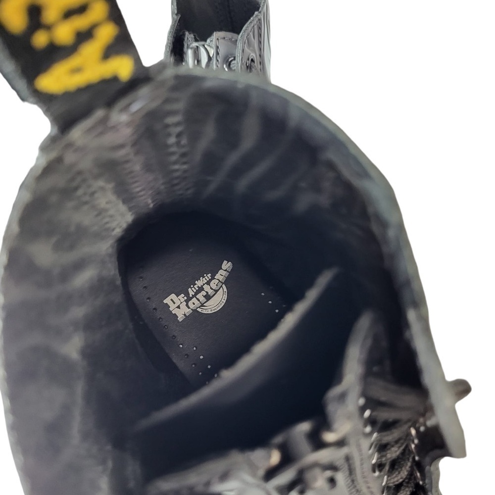 Dr. Martens Sinclair Platform Zebra Embossed Zip Up Lace Closure in Black - Picture 12 of 16
